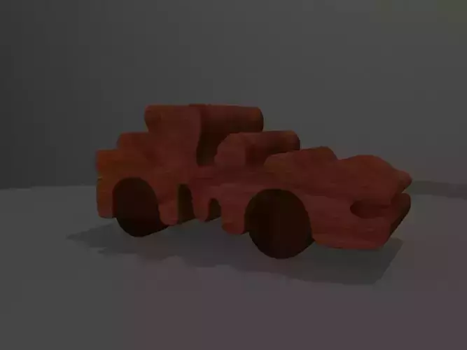 The wood car 3d model 3D print model