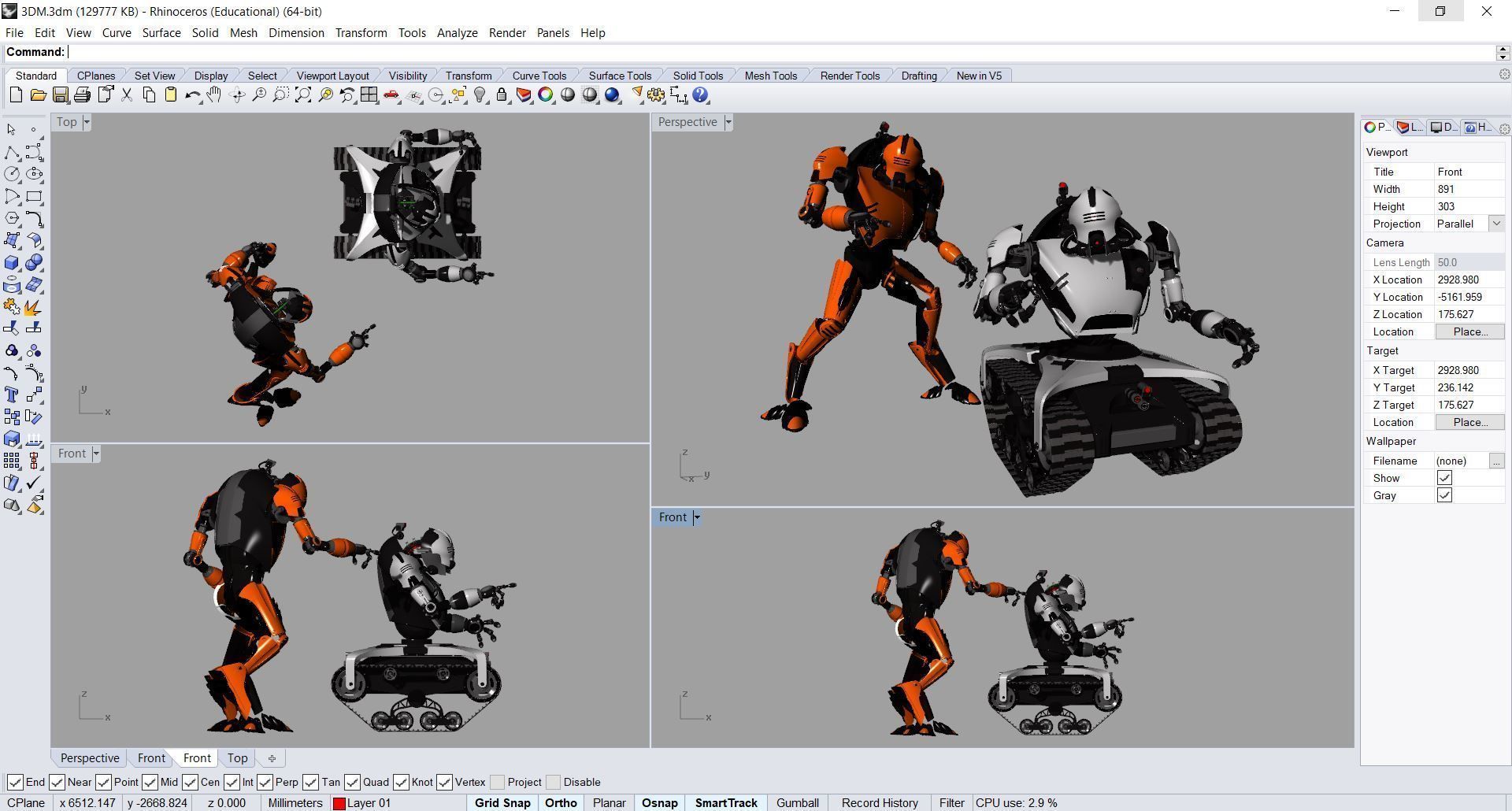 Robot N04 3D model_9