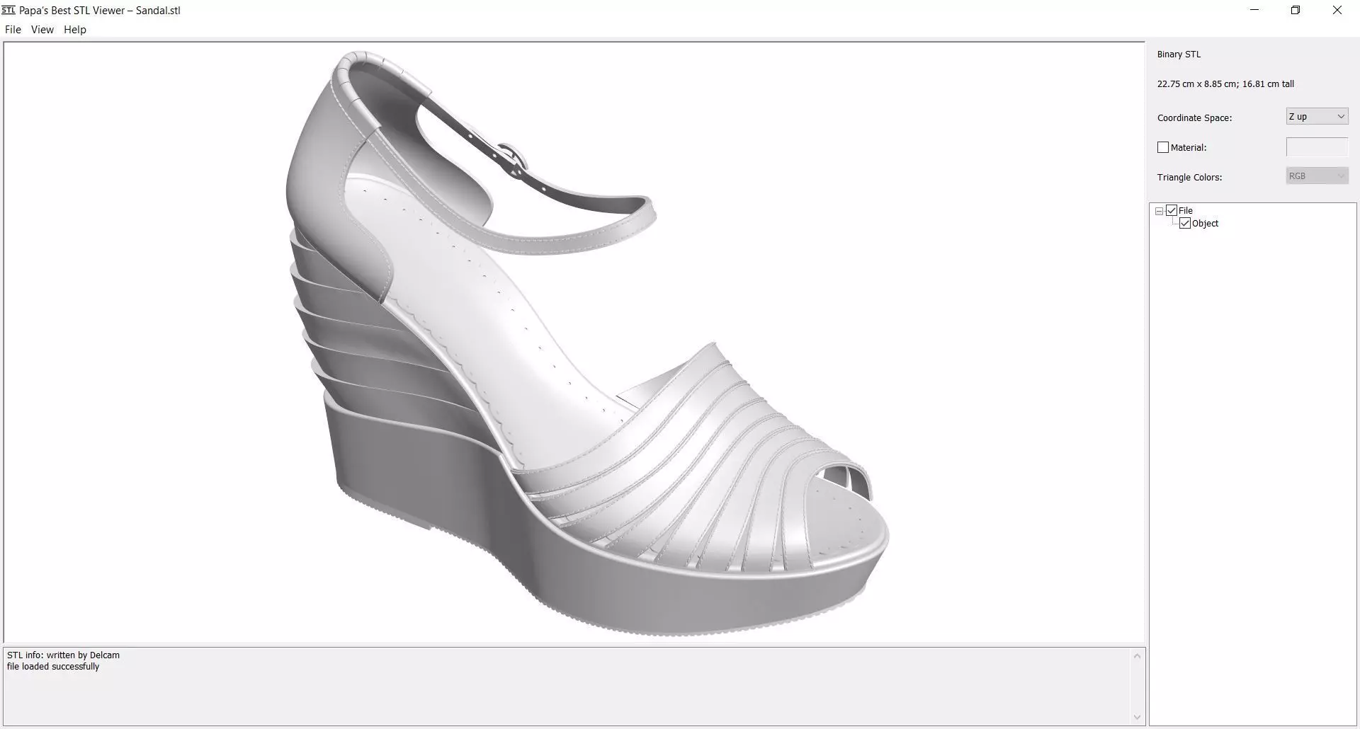 Sandal - STL shoe 3D print model