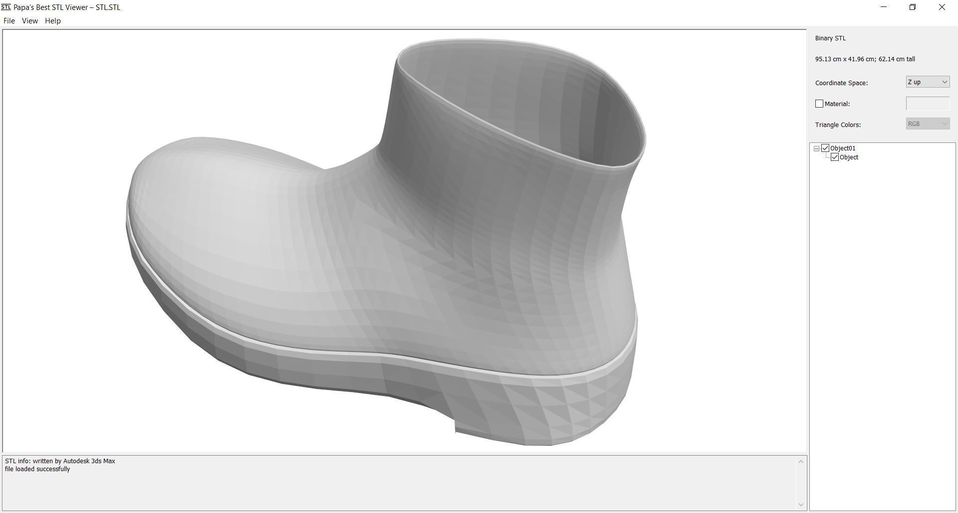 Shoe - STL helmet 3D print model_3