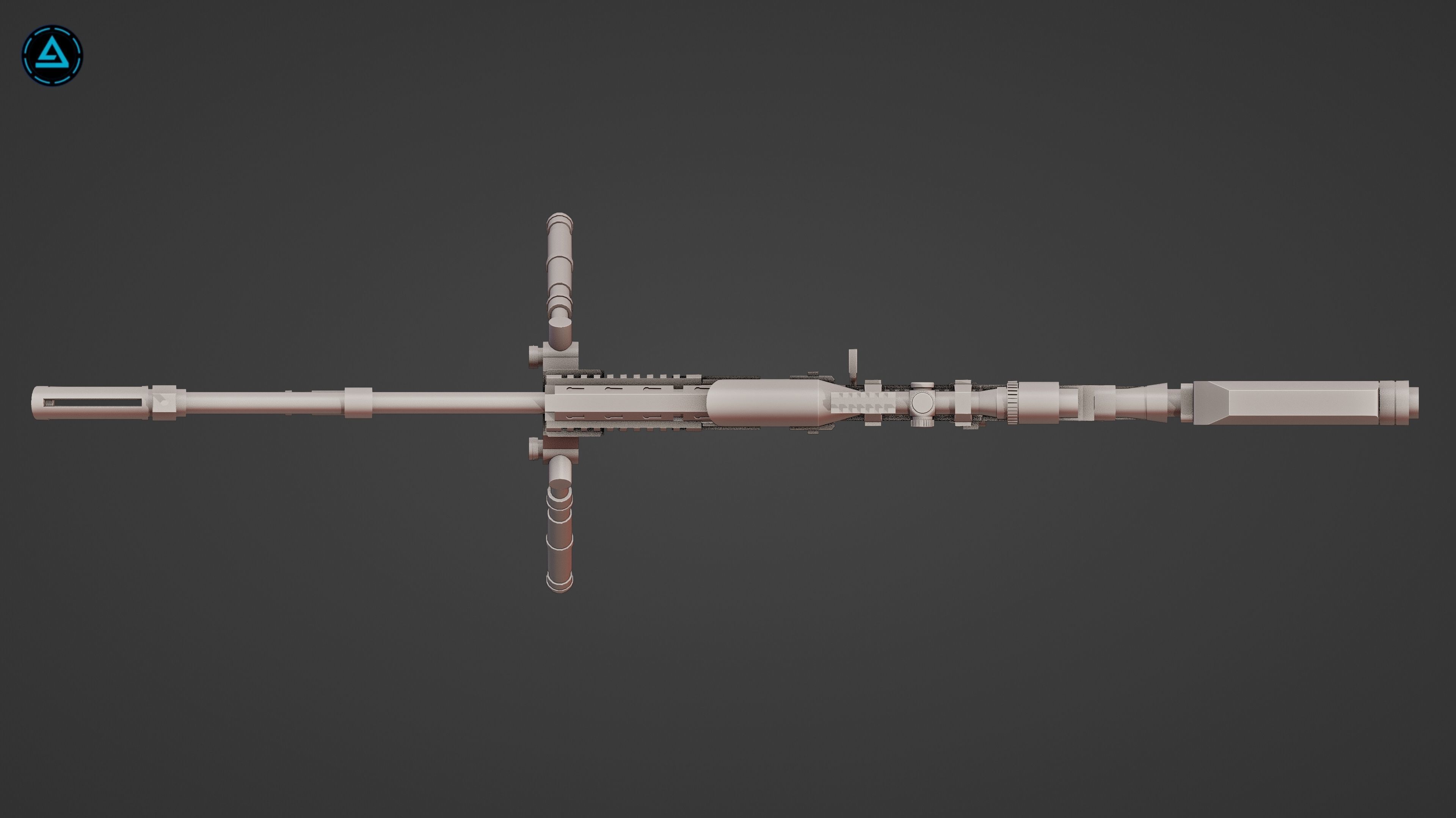 MKS 56X Sniper Rifle Low-poly 3D model_19