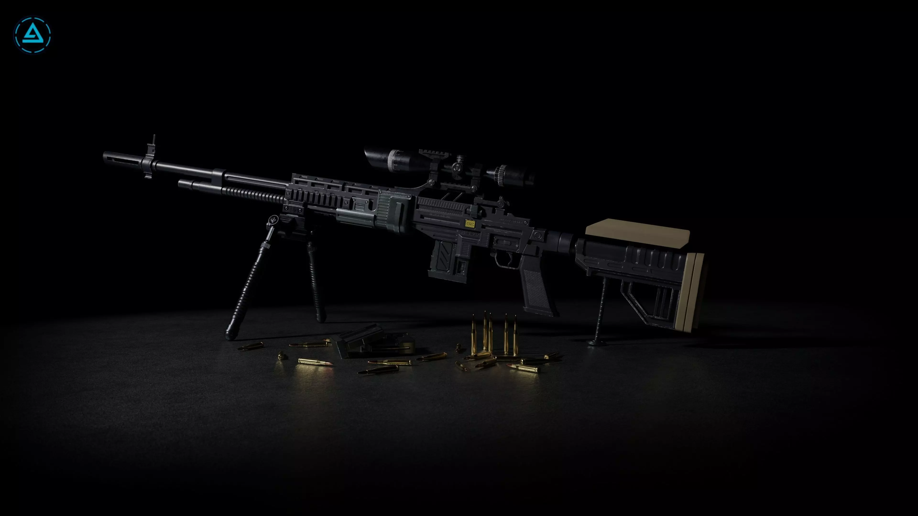 MKS 56X Sniper Rifle Low-poly 3D model_0