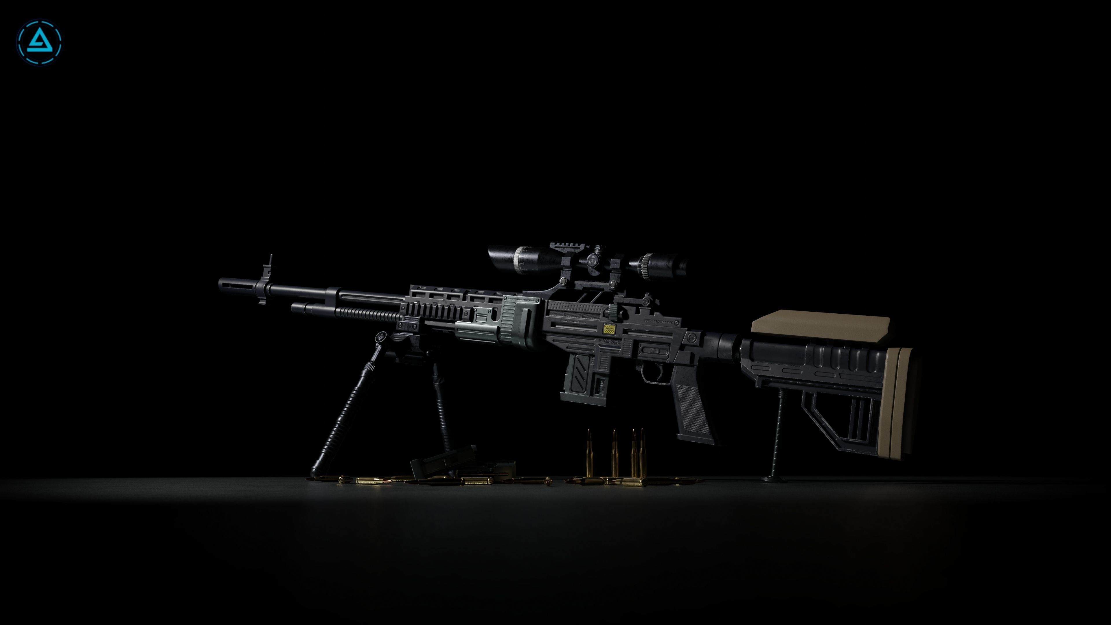 MKS 56X Sniper Rifle Low-poly 3D model_3