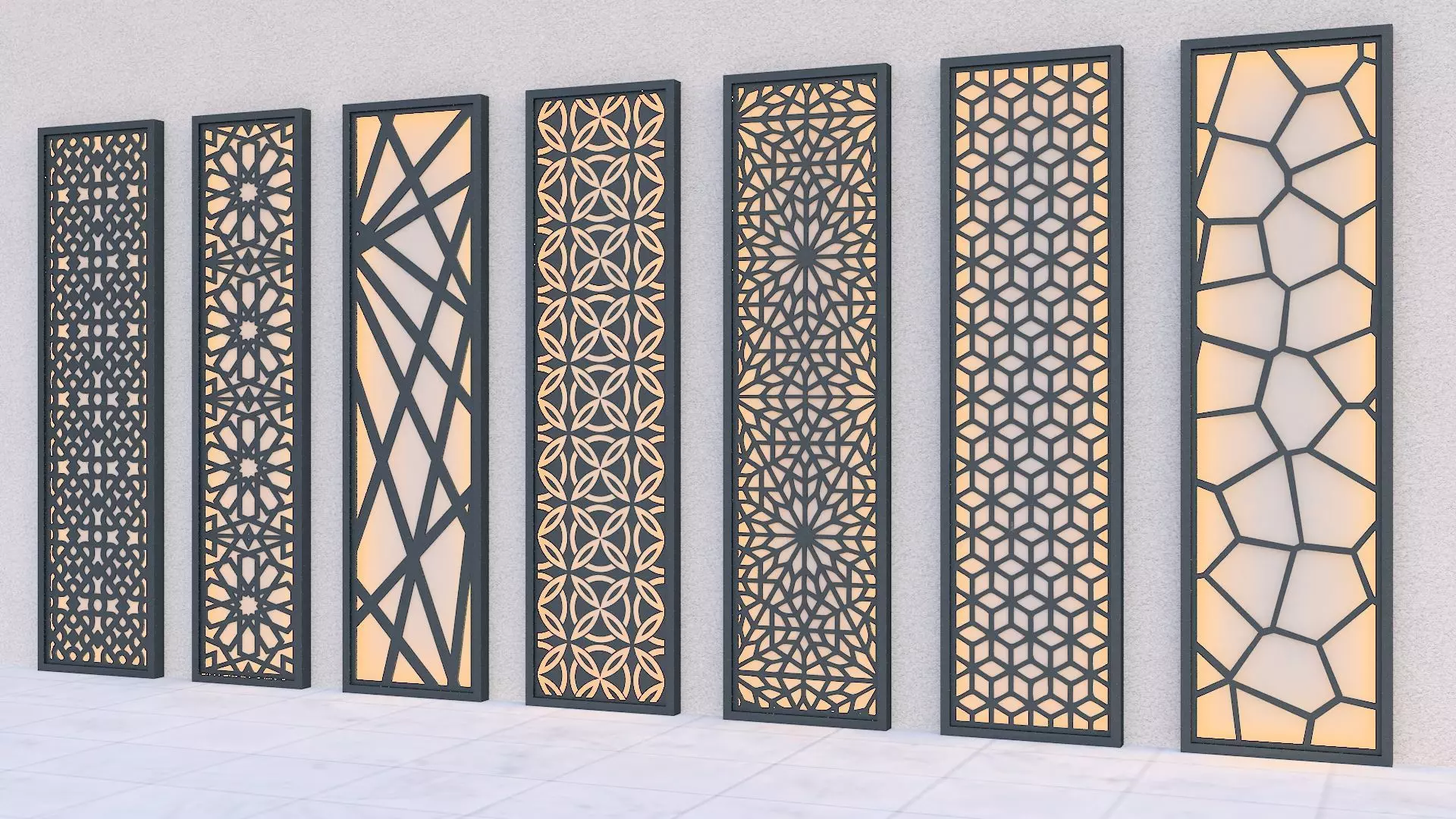 Wall Panel Low-poly 3D model_0