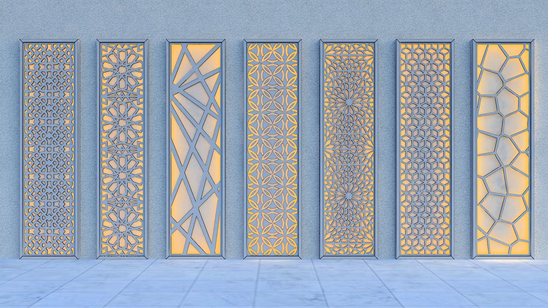 Wall Panel Low-poly 3D model_10