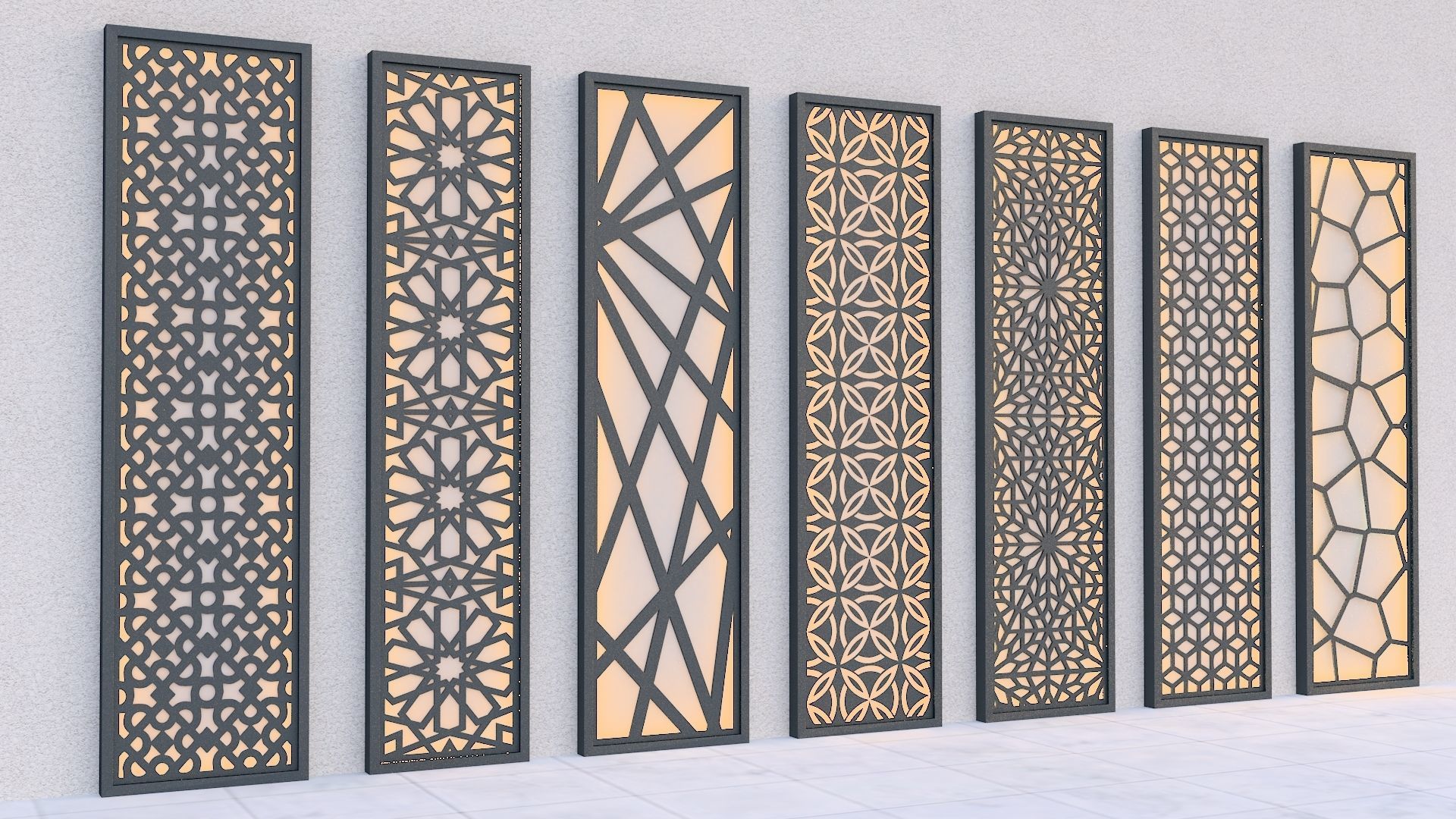 Wall Panel Low-poly 3D model_1