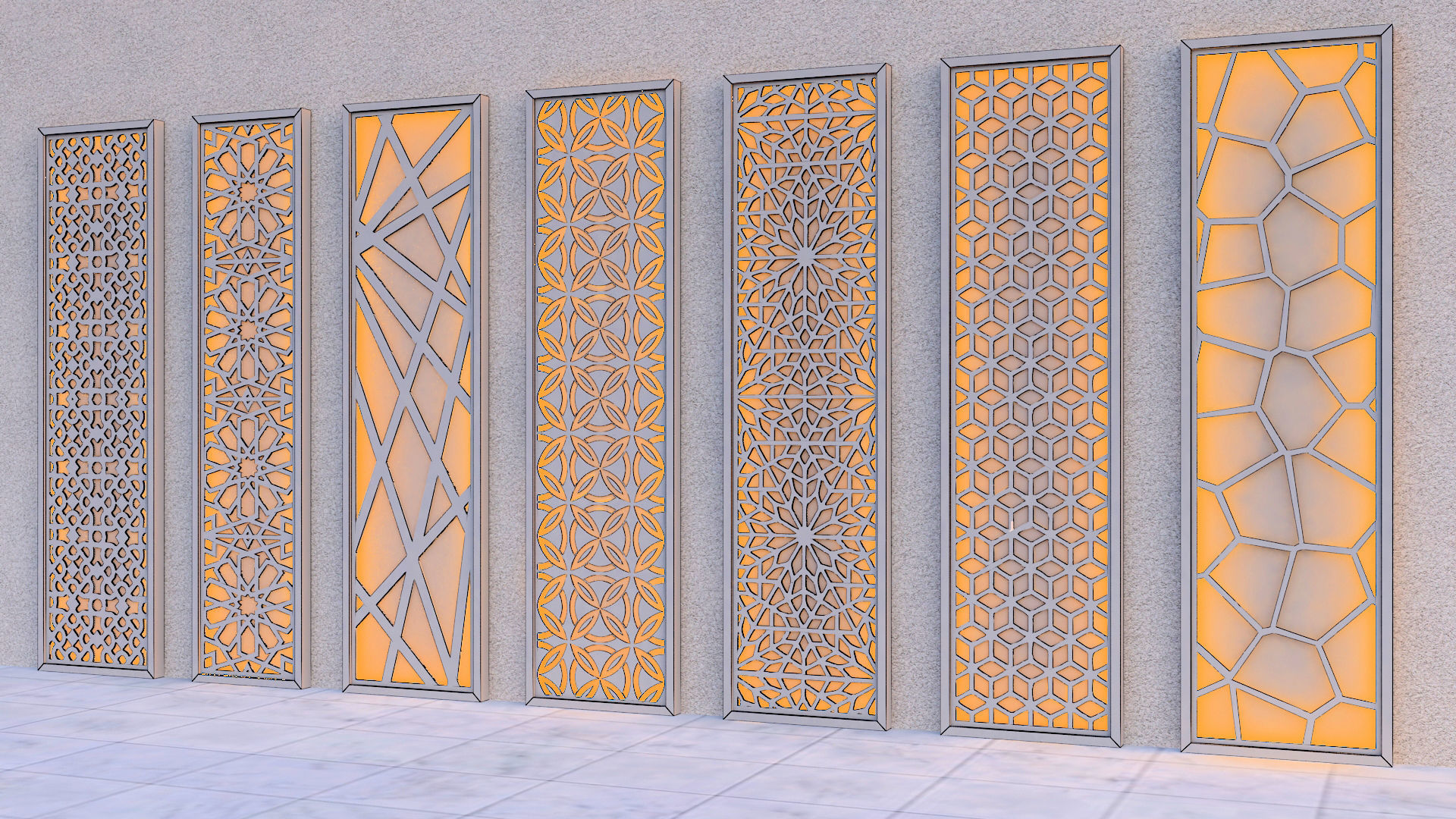 Wall Panel Low-poly 3D model_9