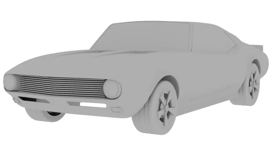 Chevrolet camaro 69 low poly Low-poly 3D model