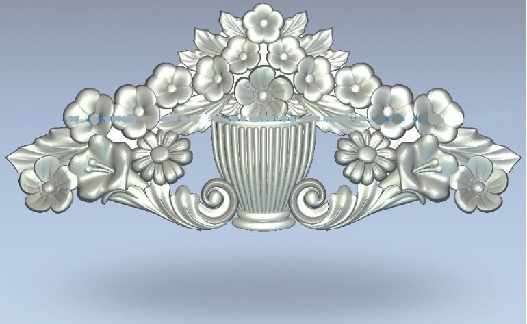 Pattern flowers cnc   3D model_1