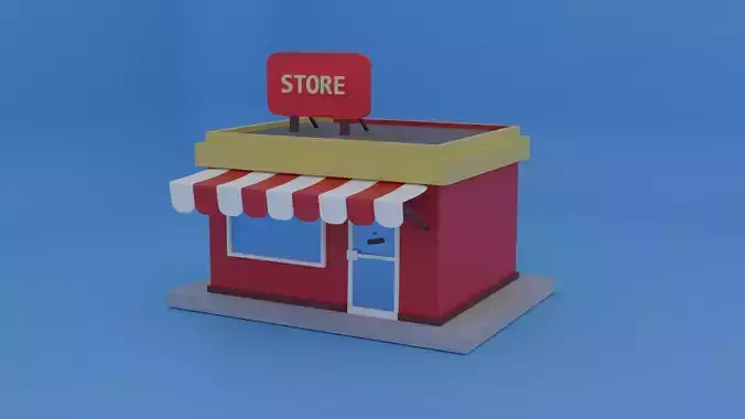 Shops store 3D model