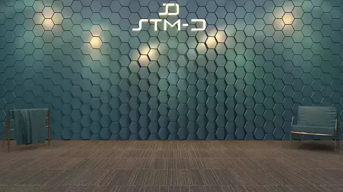 STM-D hexagon wall parametric  model 100