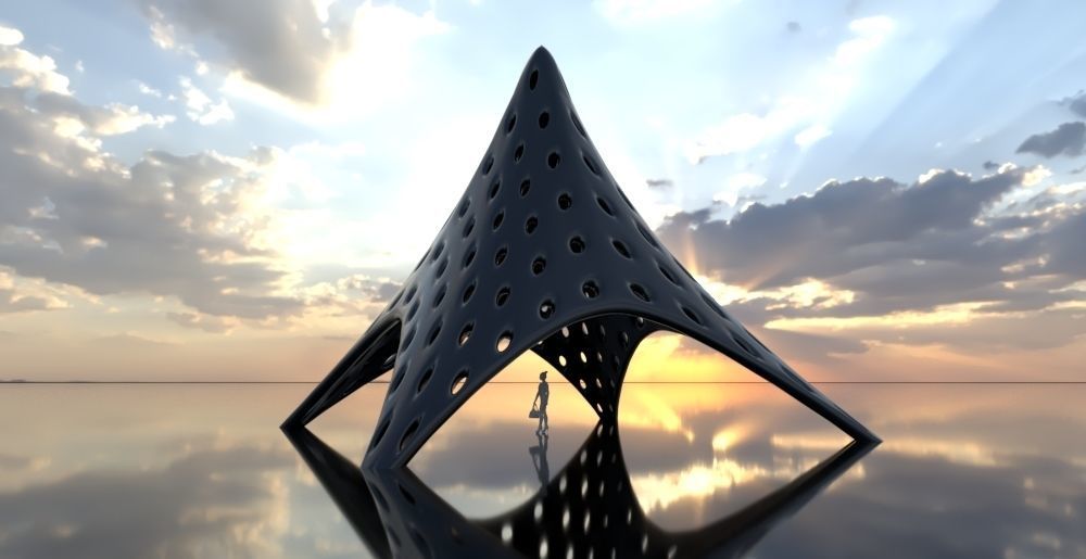 Tent Architectural Stand Alone Building Structure 3D model_1