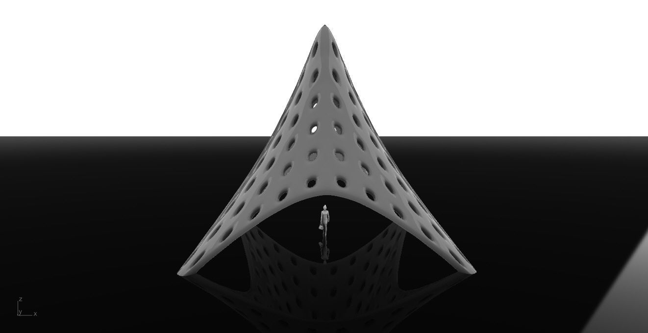 Tent Architectural Stand Alone Building Structure 3D model_2