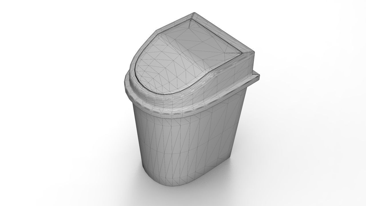 Bin 3D Model trash can Low-poly 3D model_6