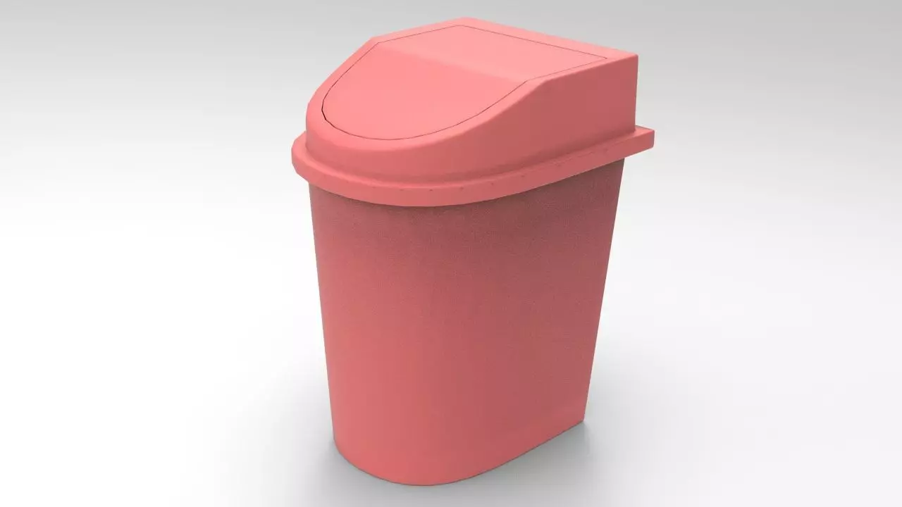 Bin 3D Model trash can Low-poly 3D model_0