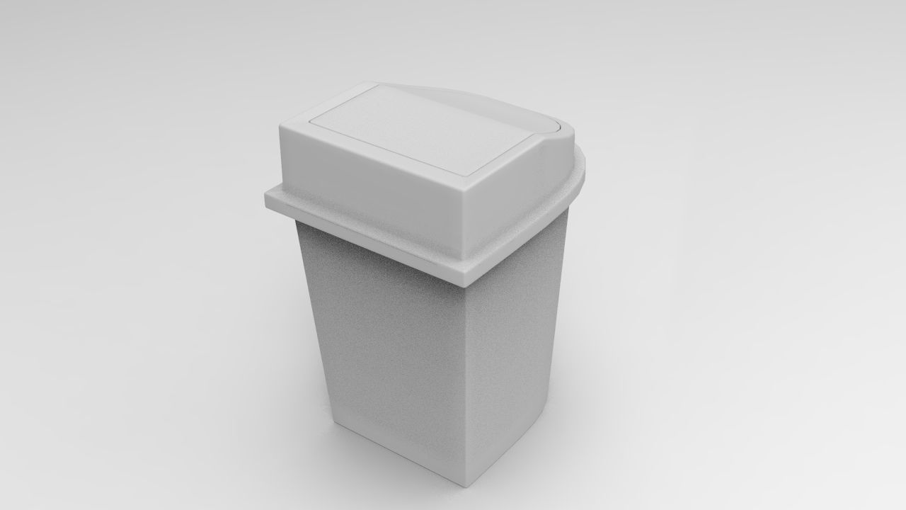 Bin 3D Model trash can Low-poly 3D model_7