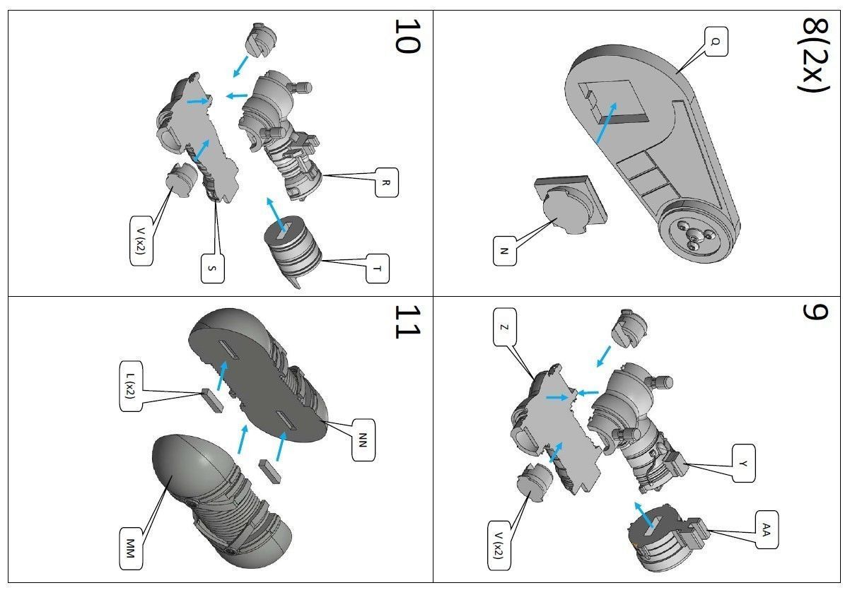 STAR WARS AT-AT IMPERIAL WALKER PRINTABLE WITH INSTRUCTIONS 3D print model_16