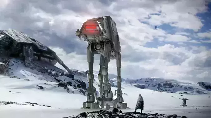STAR WARS AT-AT IMPERIAL WALKER PRINTABLE WITH INSTRUCTIONS 3D print model