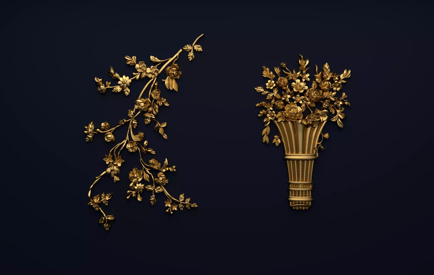 Classic decor ornament v-3D model 24 3D model_0