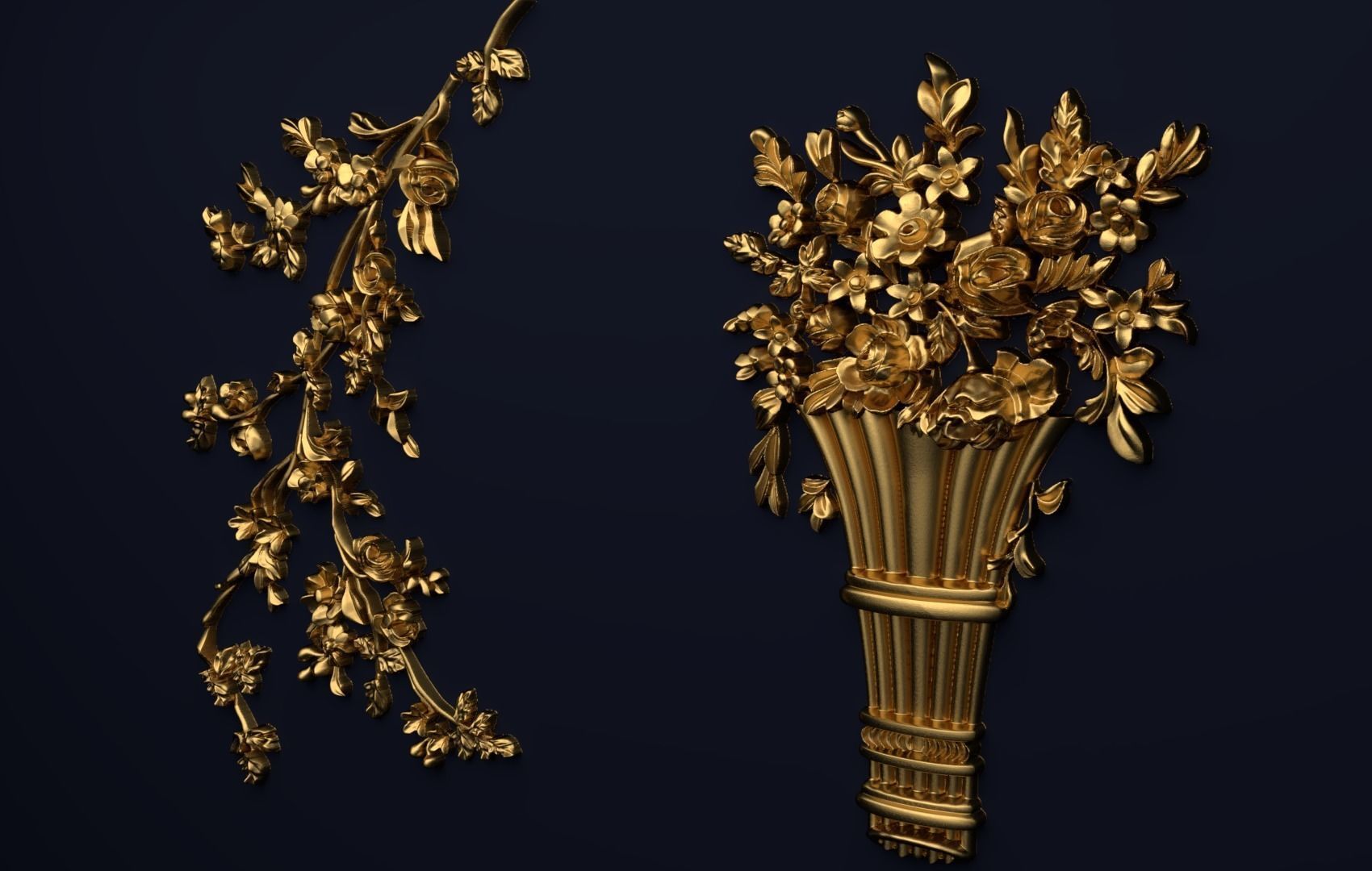 Classic decor ornament v-3D model 24 3D model_1