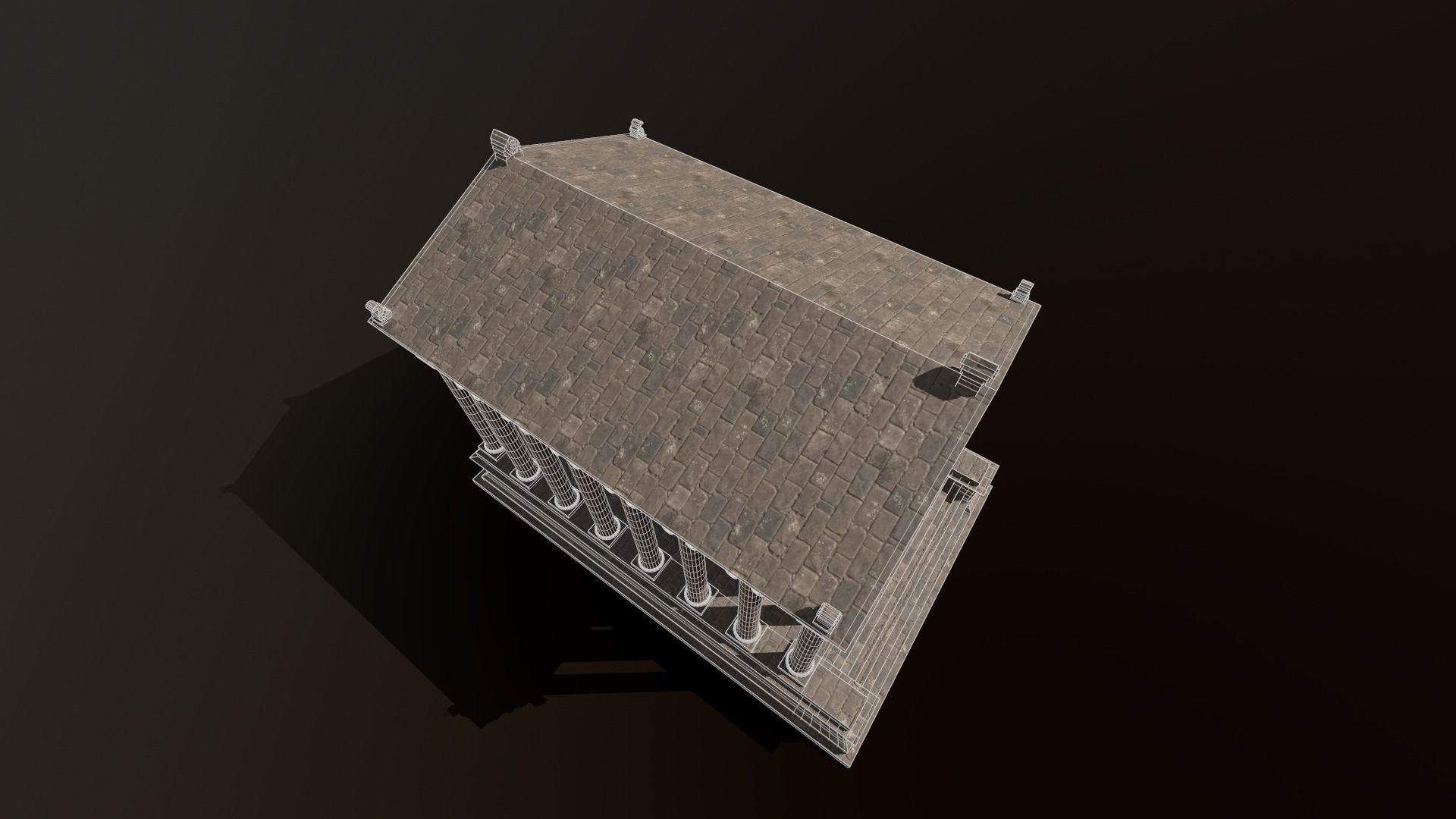 Greco-Roman Temple of Garni PBR game ready Low-poly 3D model_23