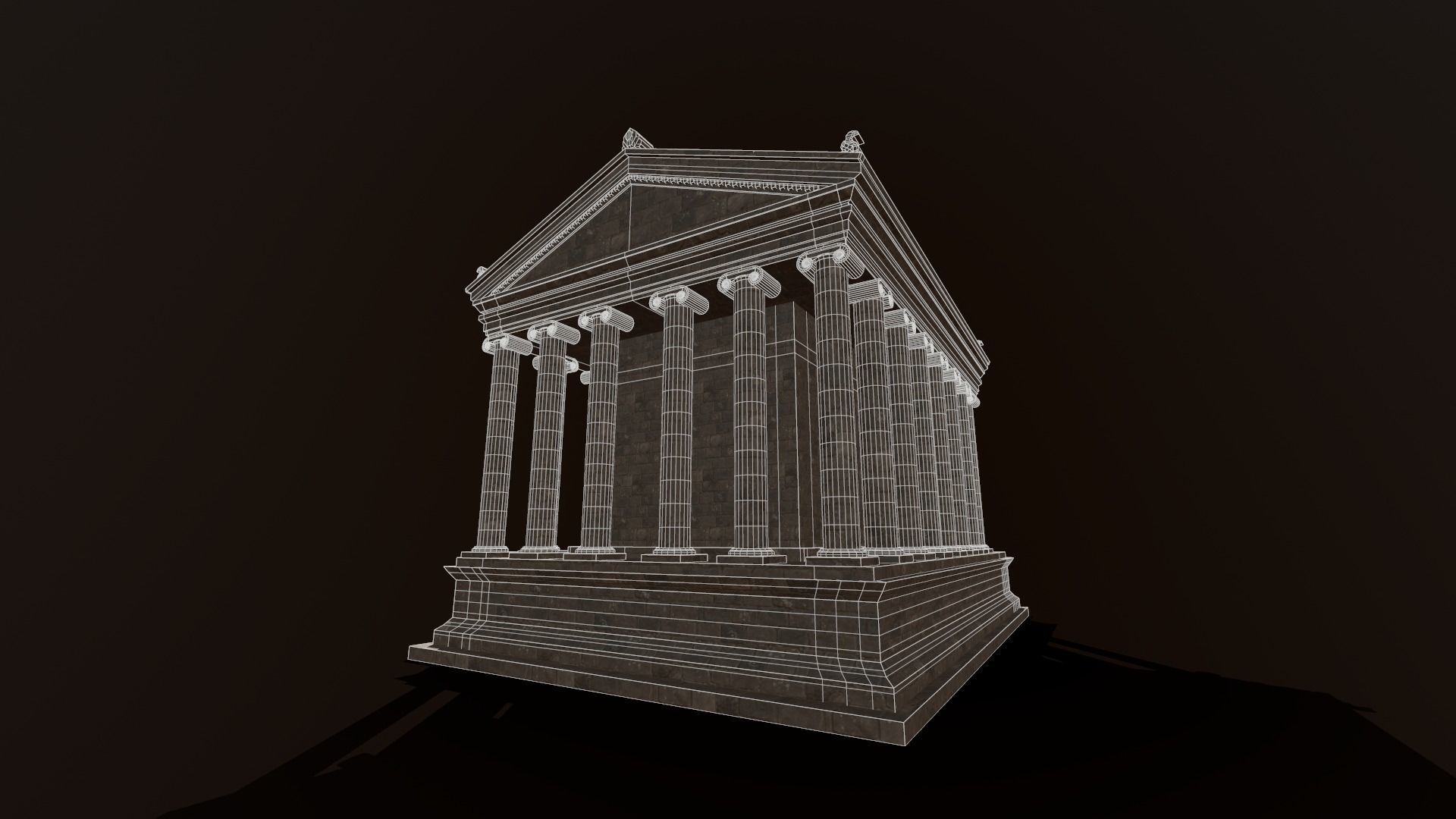 Greco-Roman Temple of Garni PBR game ready Low-poly 3D model_20
