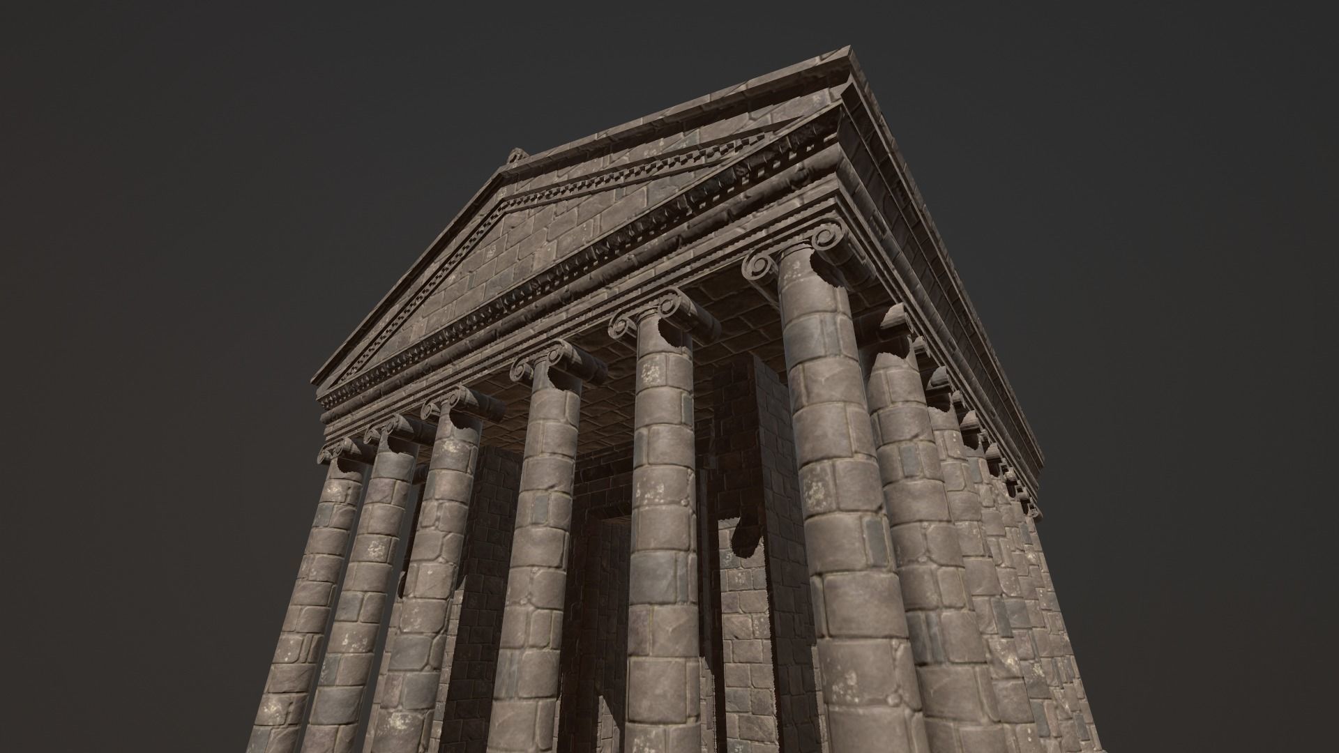 Greco-Roman Temple of Garni PBR game ready Low-poly 3D model_16