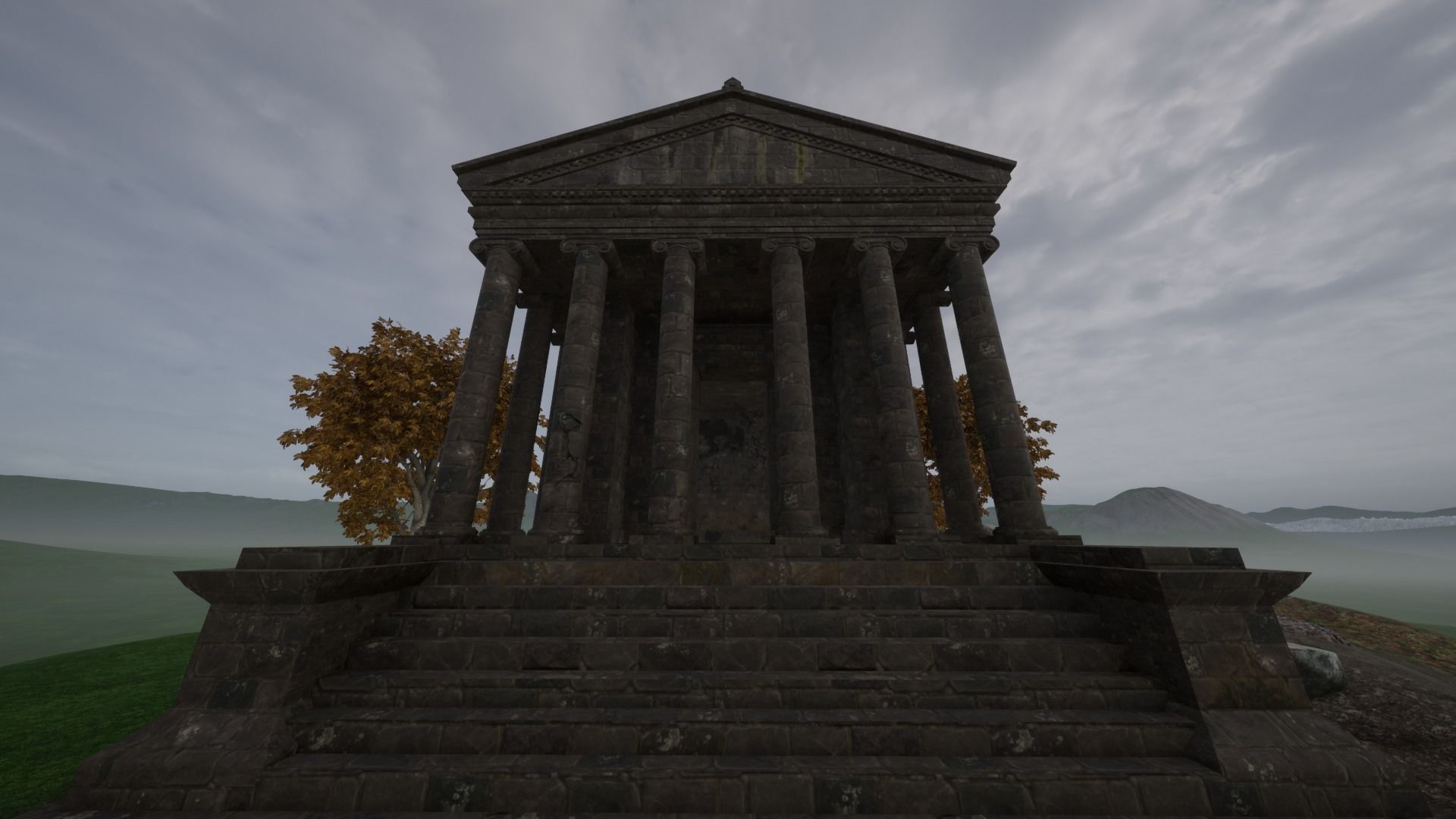 Greco-Roman Temple of Garni PBR game ready Low-poly 3D model_27