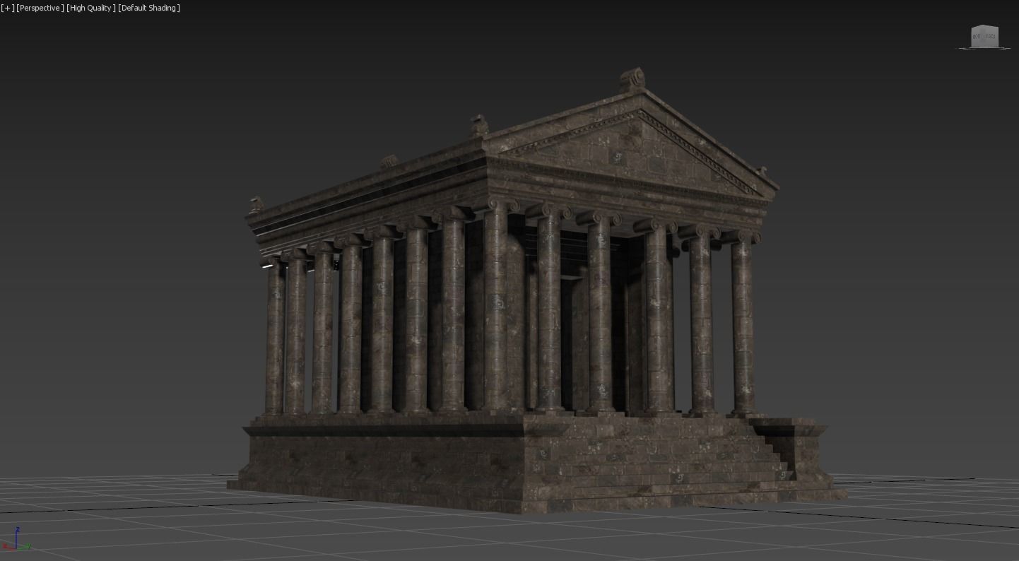 Greco-Roman Temple of Garni PBR game ready Low-poly 3D model_26