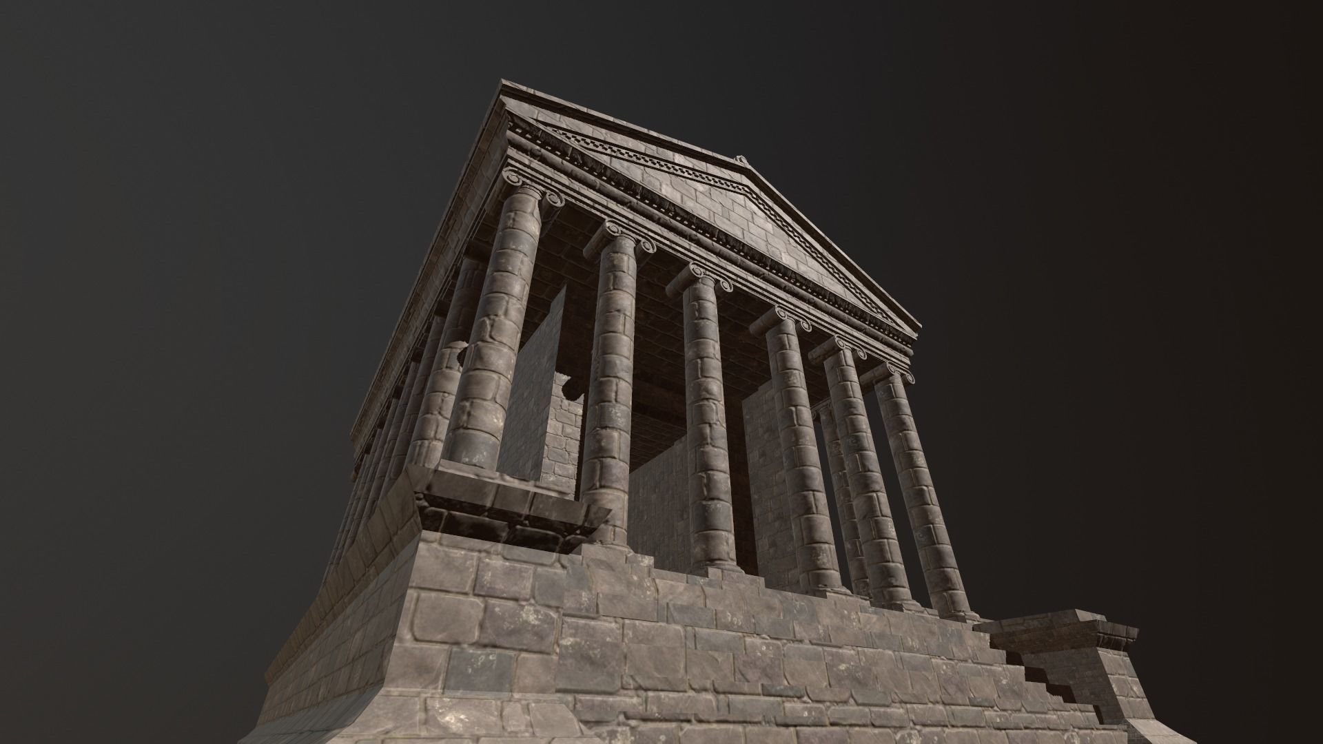 Greco-Roman Temple of Garni PBR game ready Low-poly 3D model_18