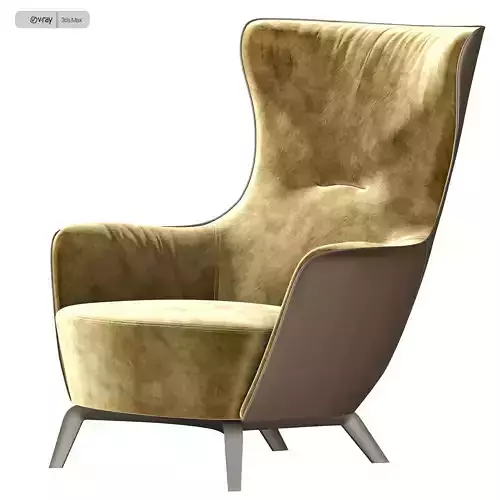 Poltrona FrauMamy Blue 3D model