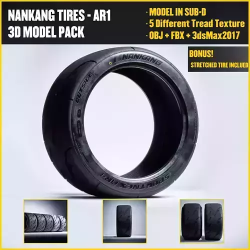 NANKANG TIRES - AR1  Low-poly 3D model
