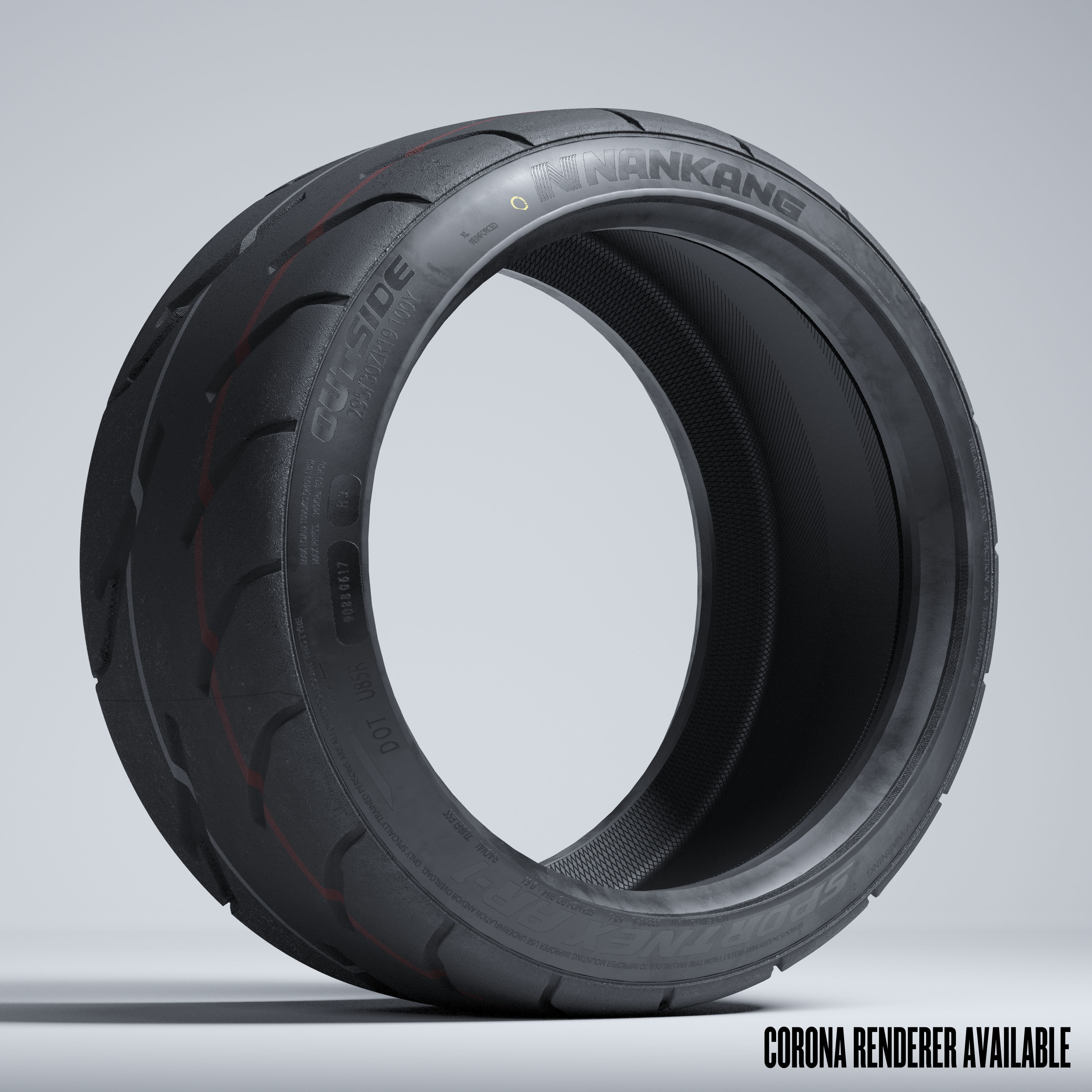 NANKANG TIRES - AR1  Low-poly 3D model_10