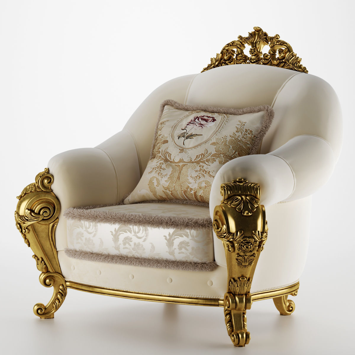classic Armchair 3D model_1