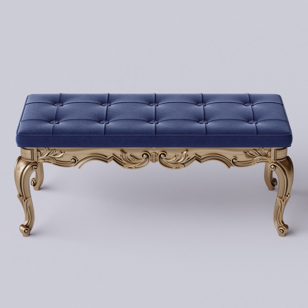Classic bench 3D model_1
