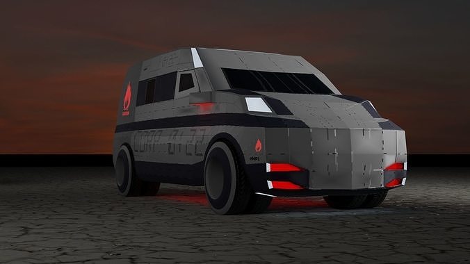 Space Car Low Poly Free low-poly 3D model
