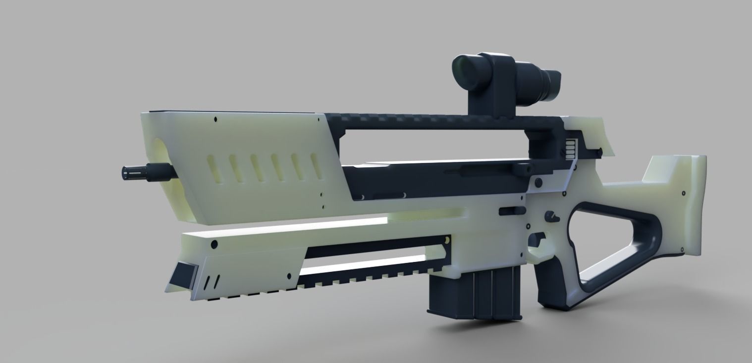 G36S  submachine gun Low-poly 3D model_1
