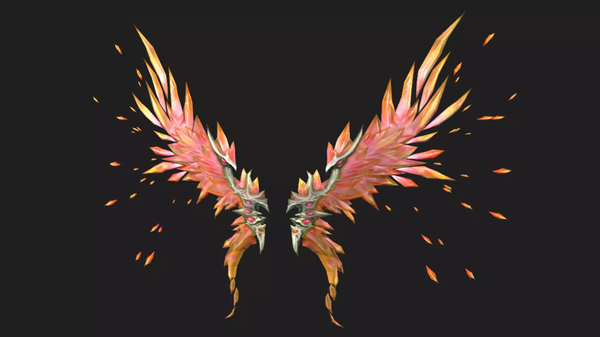 Crystal Wing Low-poly 3D model_0