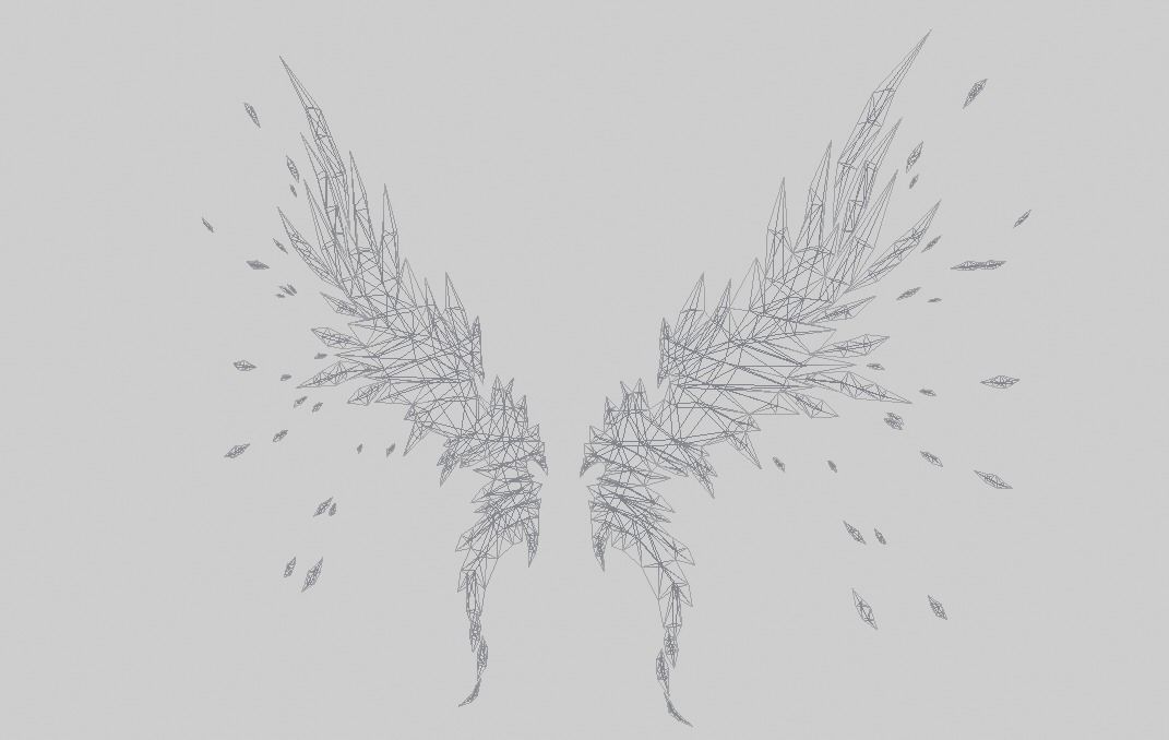 Crystal Wing Low-poly 3D model_11