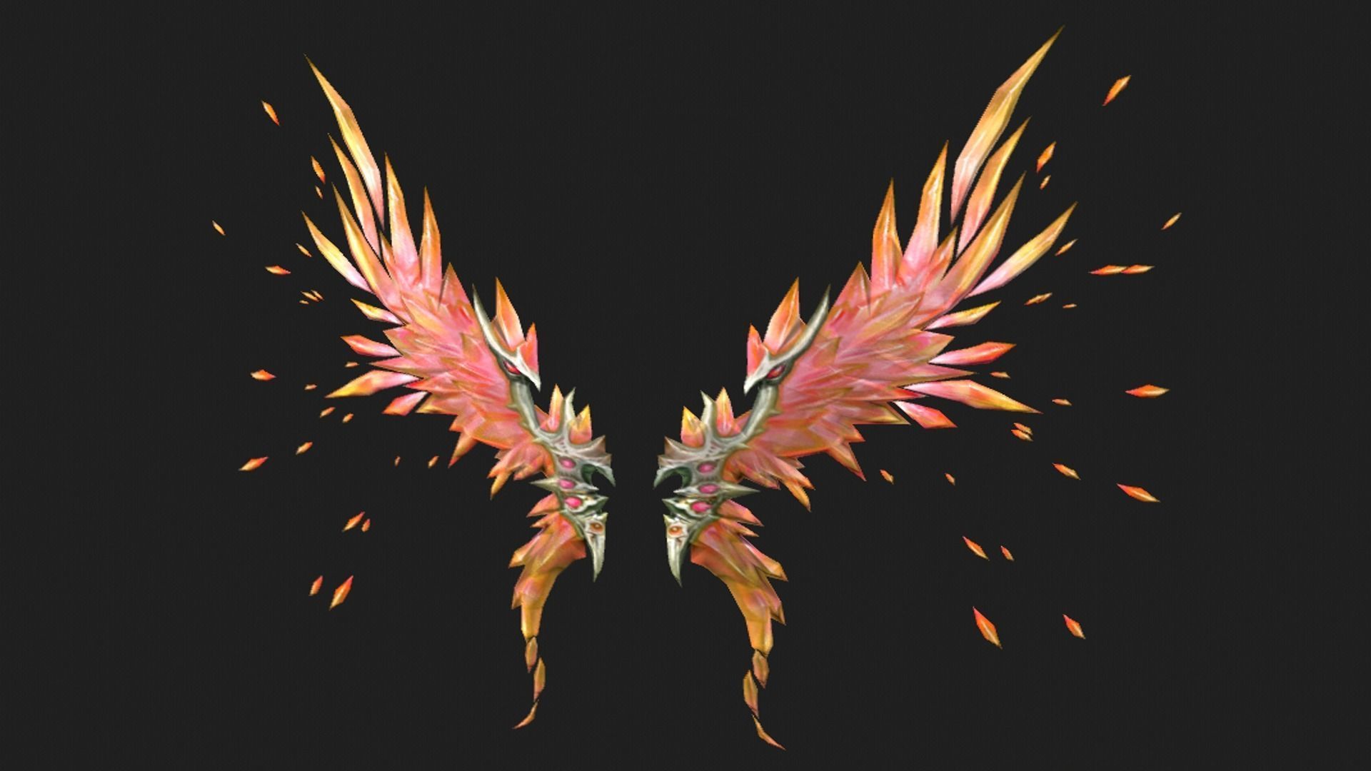 Crystal Wing Low-poly 3D model_3