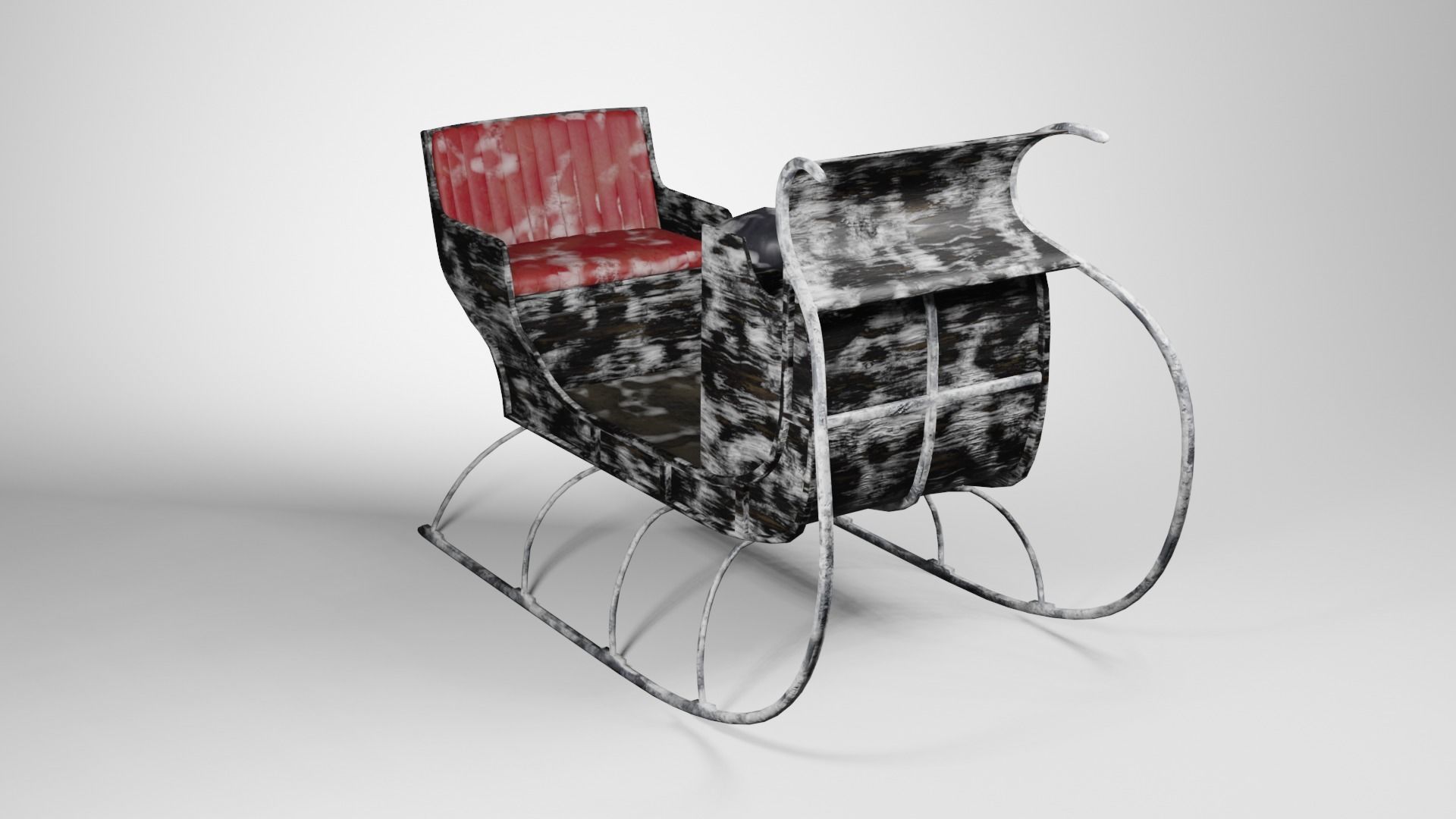 Frozen sleigh Low-poly 3D model_11