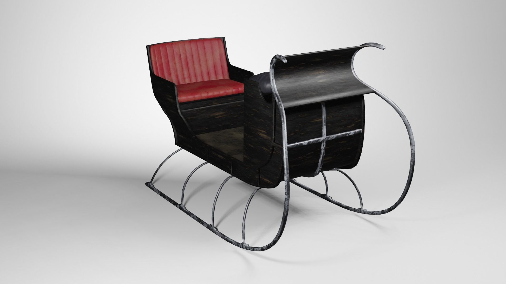 Frozen sleigh Low-poly 3D model_13