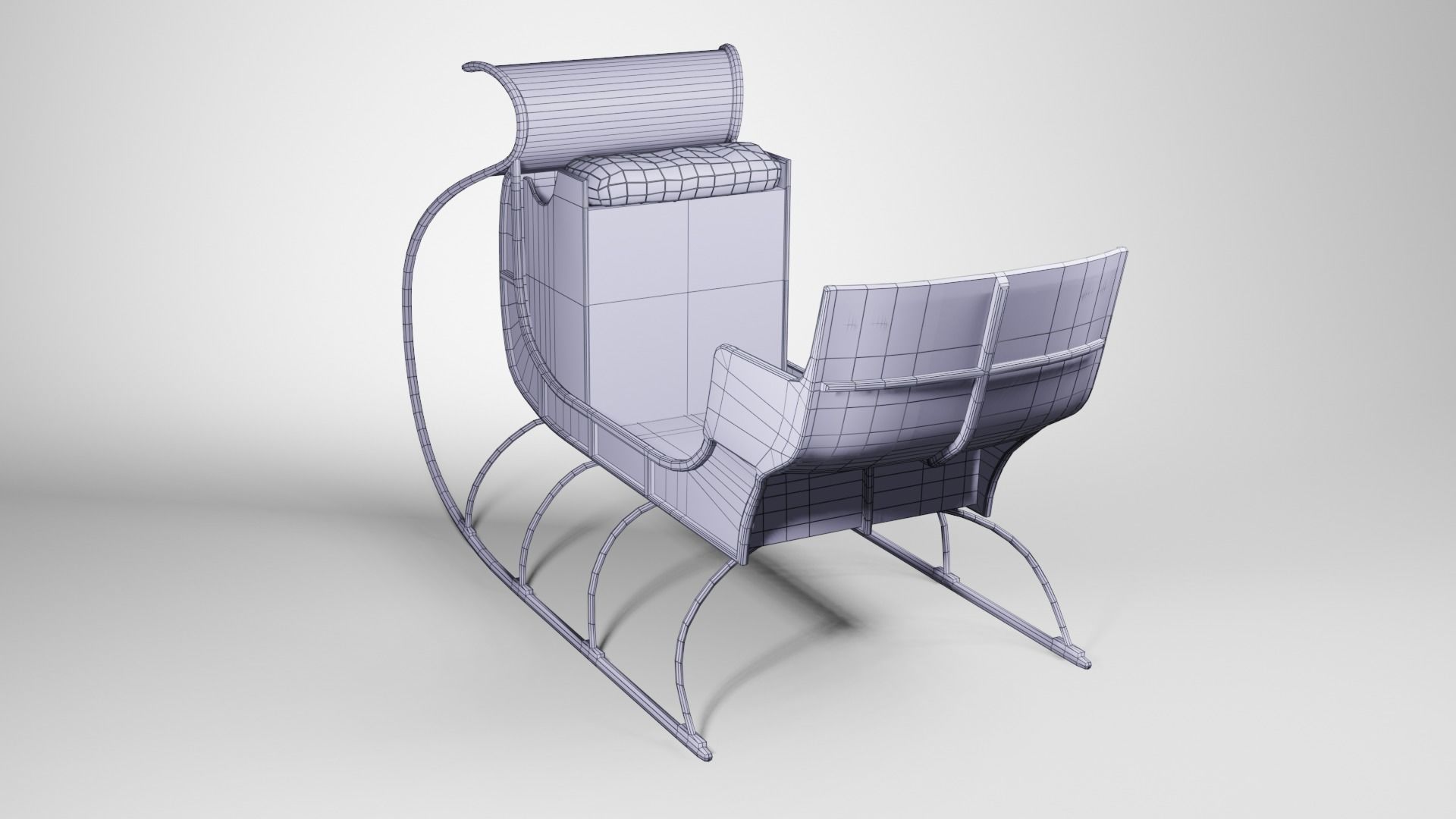 Frozen sleigh Low-poly 3D model_10