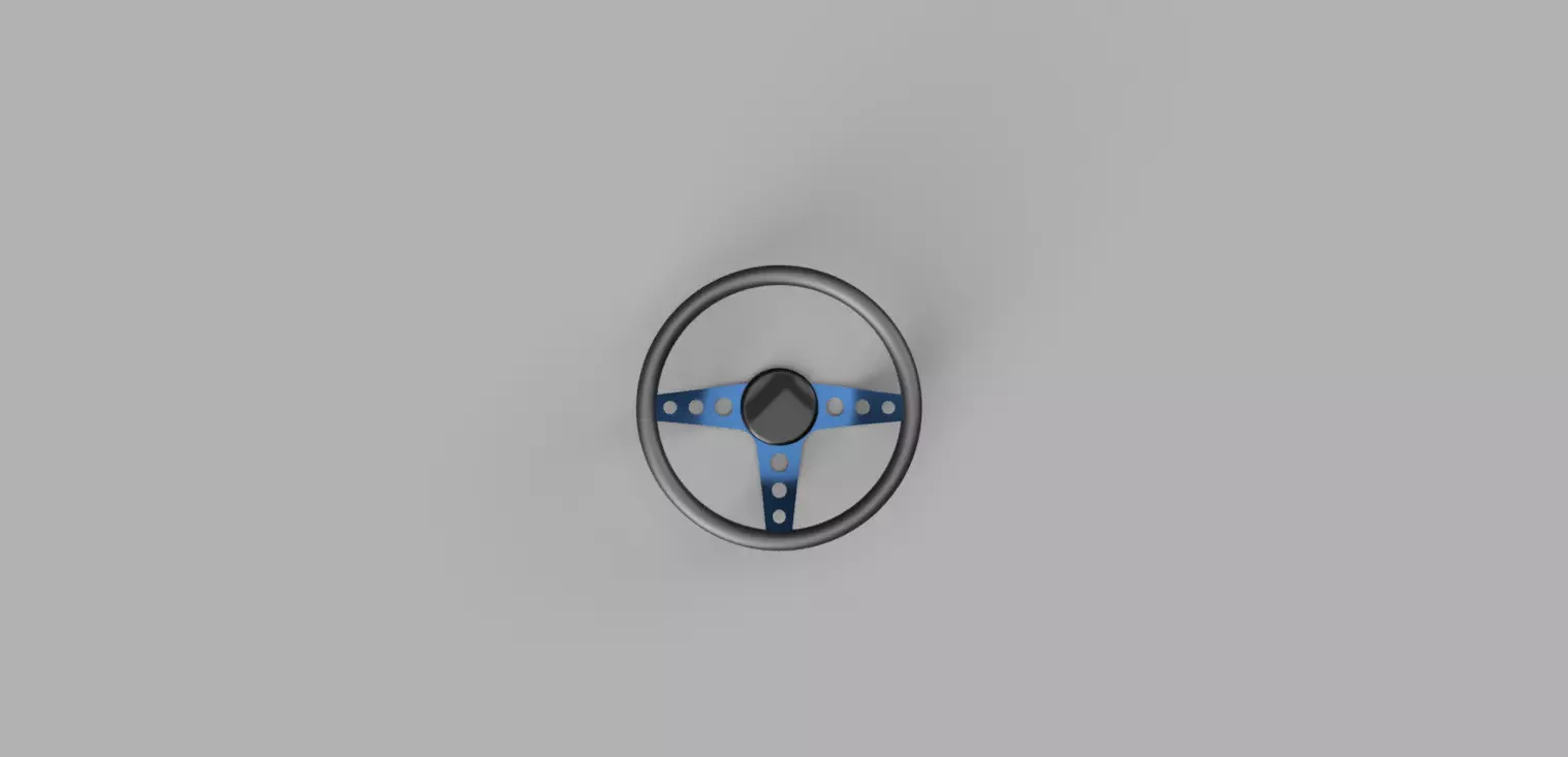  steering wheel Free low-poly 3D model_0