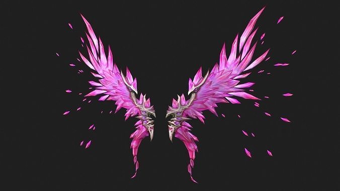 Crystal Wing Low-poly 3D model