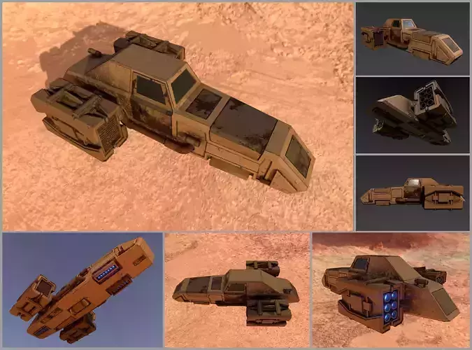 Sci-fi desert speeder