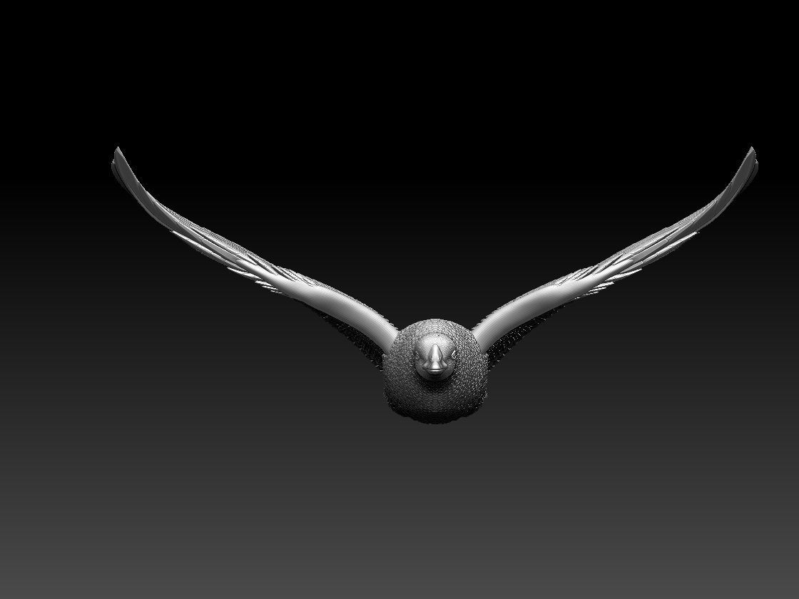 goose duck in flight 3D print model_4