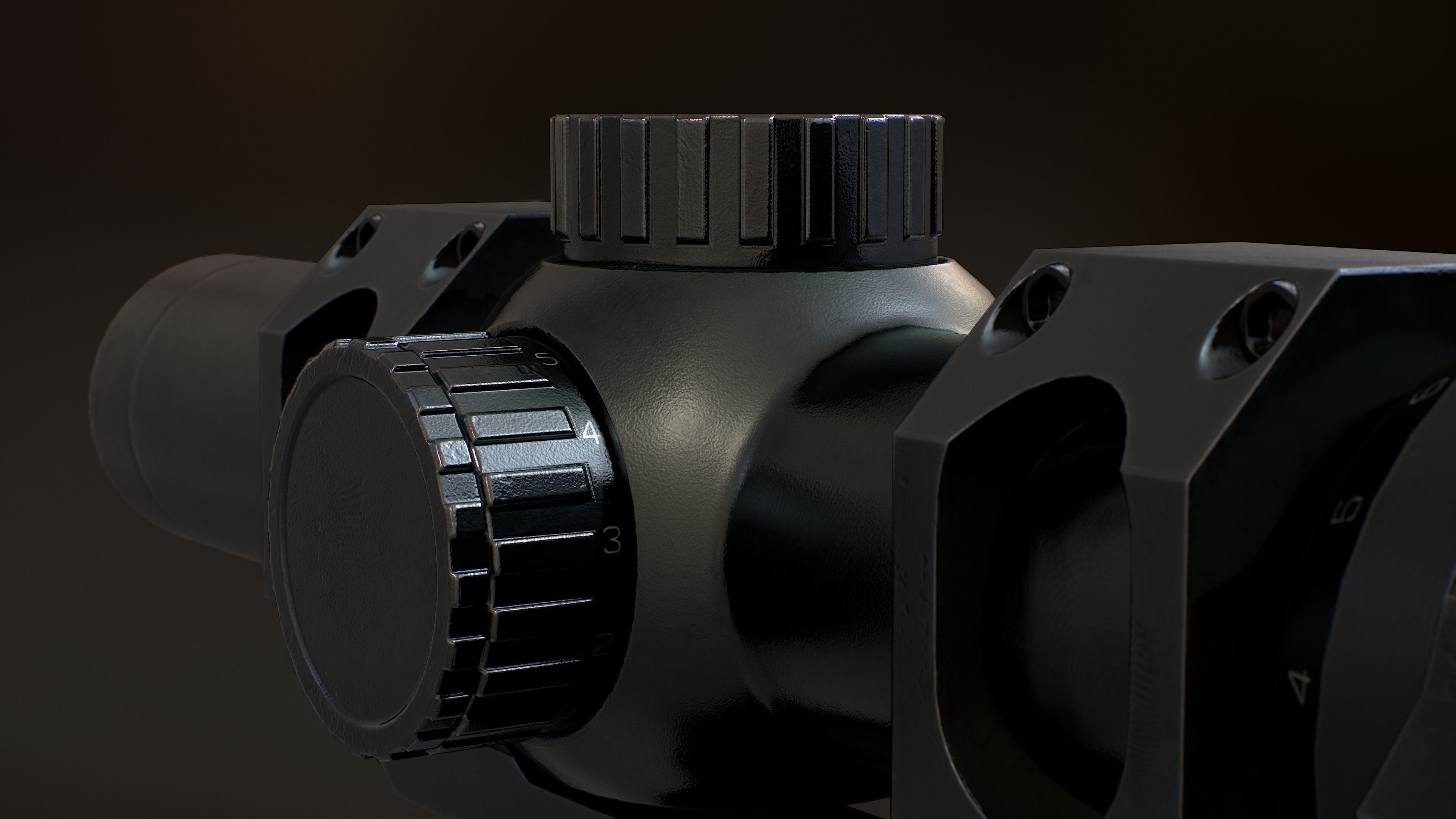 Primary Arms 8x24 RifleScope Low-poly 3D model_8