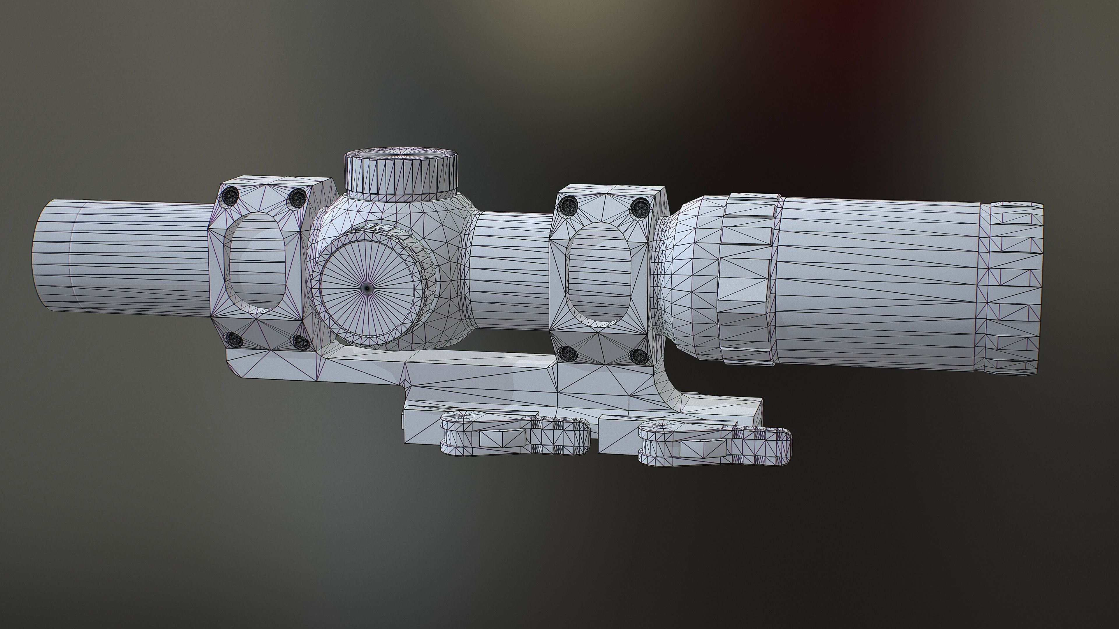 Primary Arms 8x24 RifleScope Low-poly 3D model_16