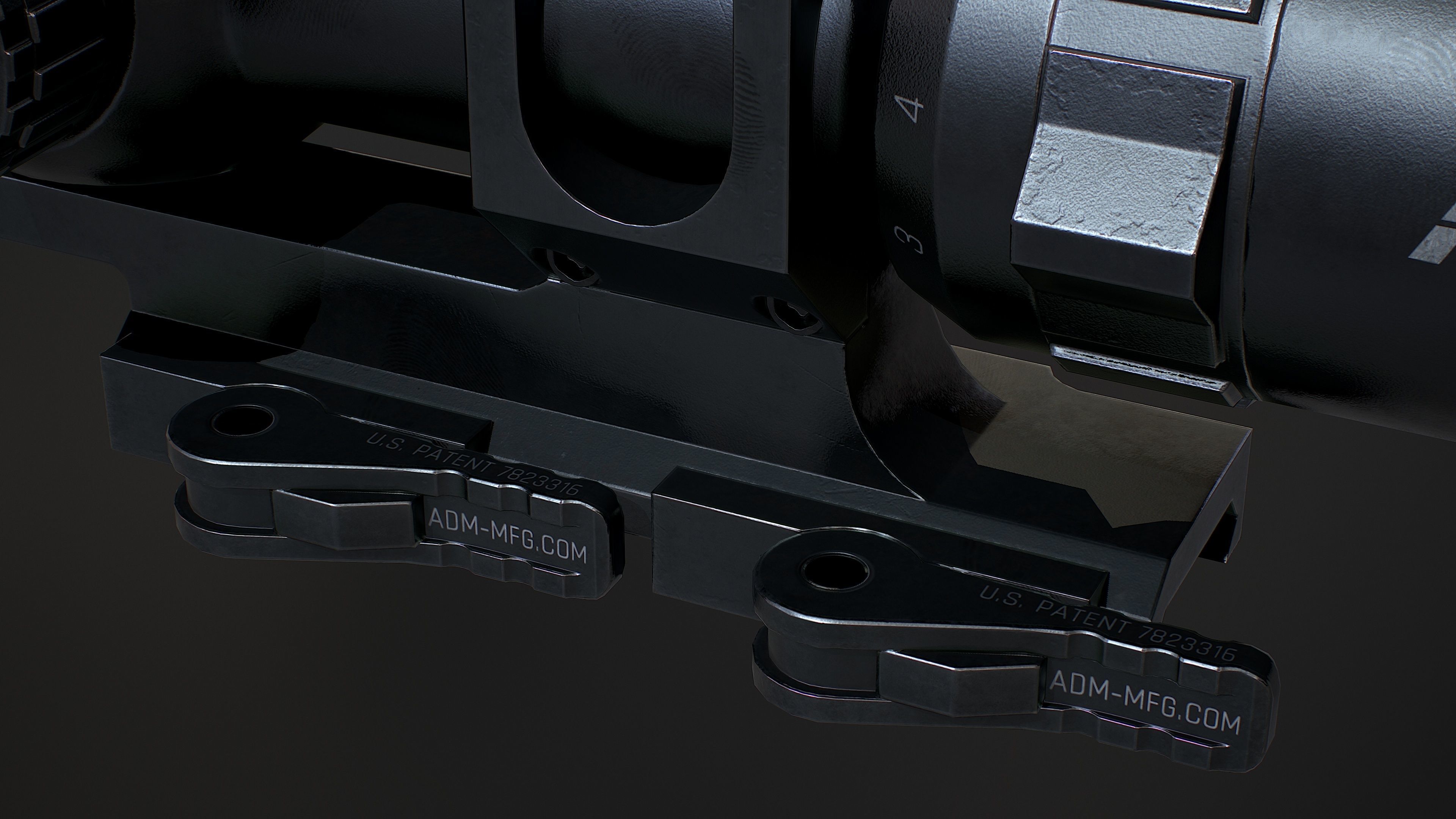 Primary Arms 8x24 RifleScope Low-poly 3D model_13